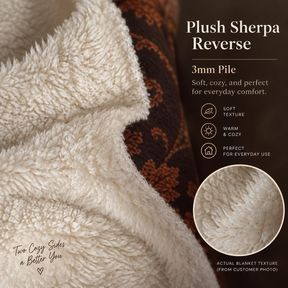 Jacquard-Inspired Pumpkin Fall Sherpa Blanket, Autumn Leaf Print Throw, Printed Jacquard