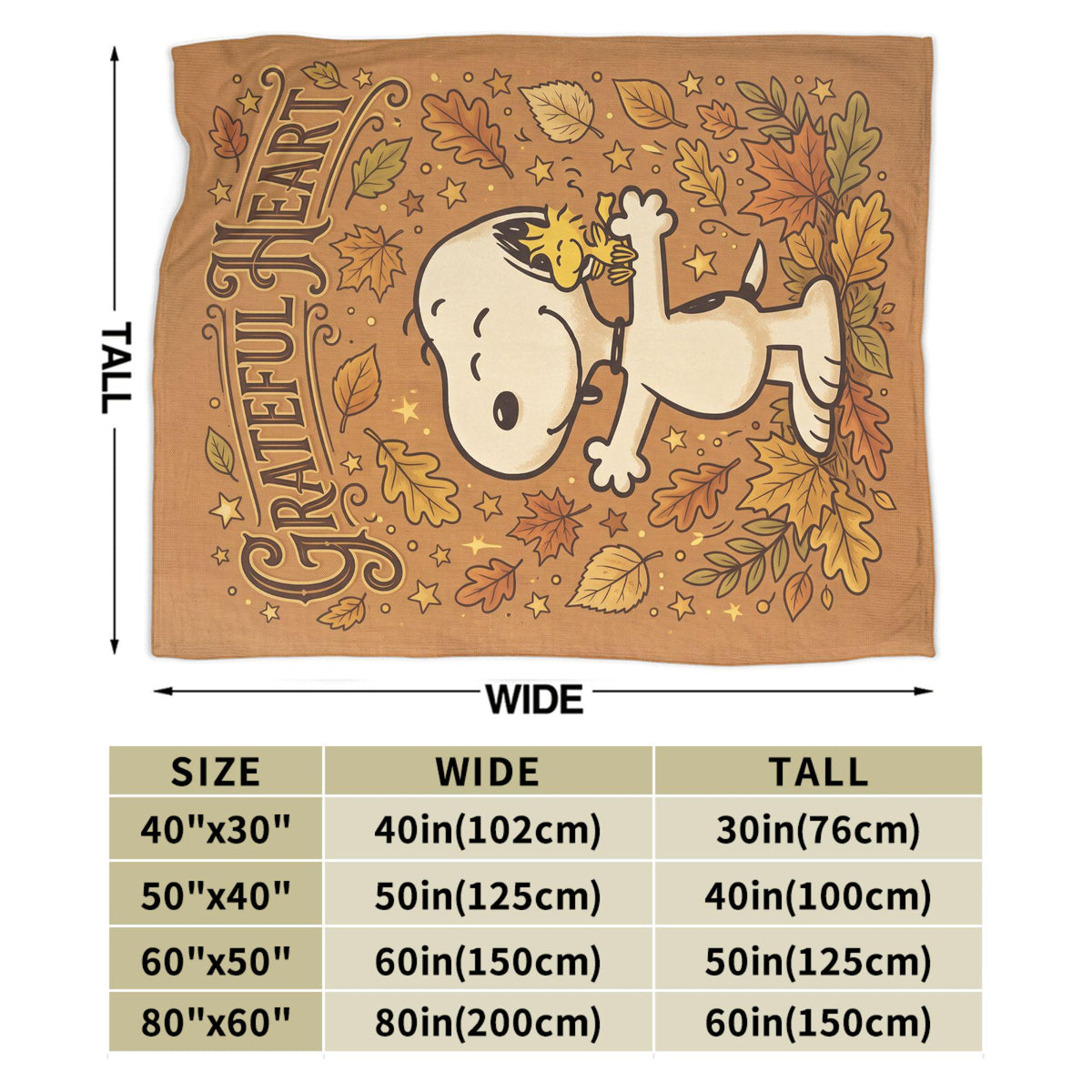 Personalized Grateful Heart Beagle Blanket, Custom Comic Hound Hug Throw, Autumn Thanksgiving Bedding, Wholesome Gift for Her Mom Bestie