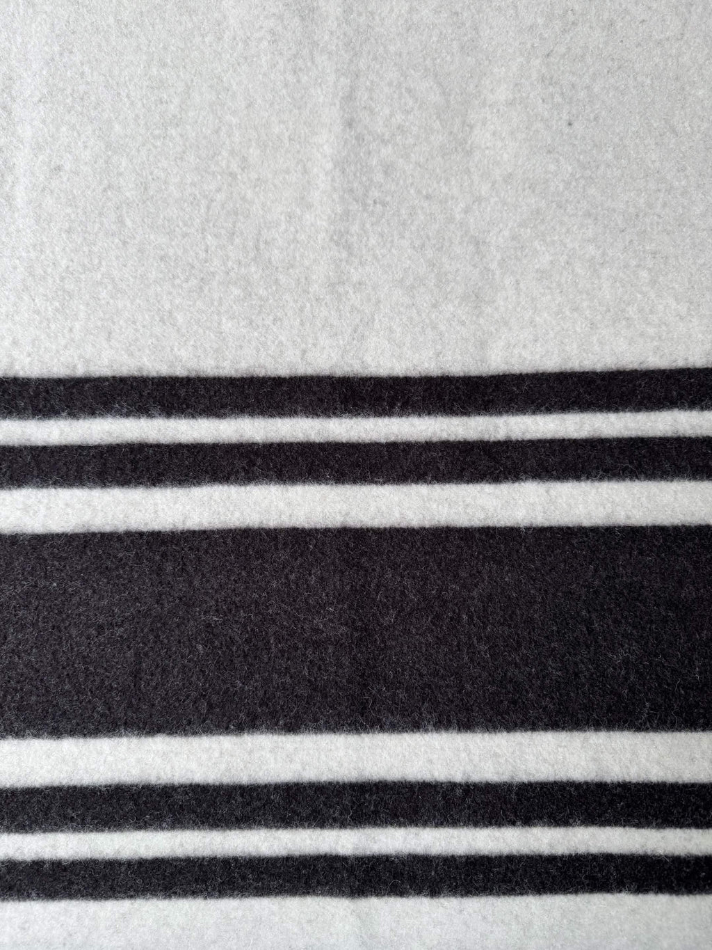 Mongolian Wool Blanket 185x235 Dark Charcoal Brown Stripes | Heavy 3kg Cabin Throw | Autumn Winter Bed Sofa