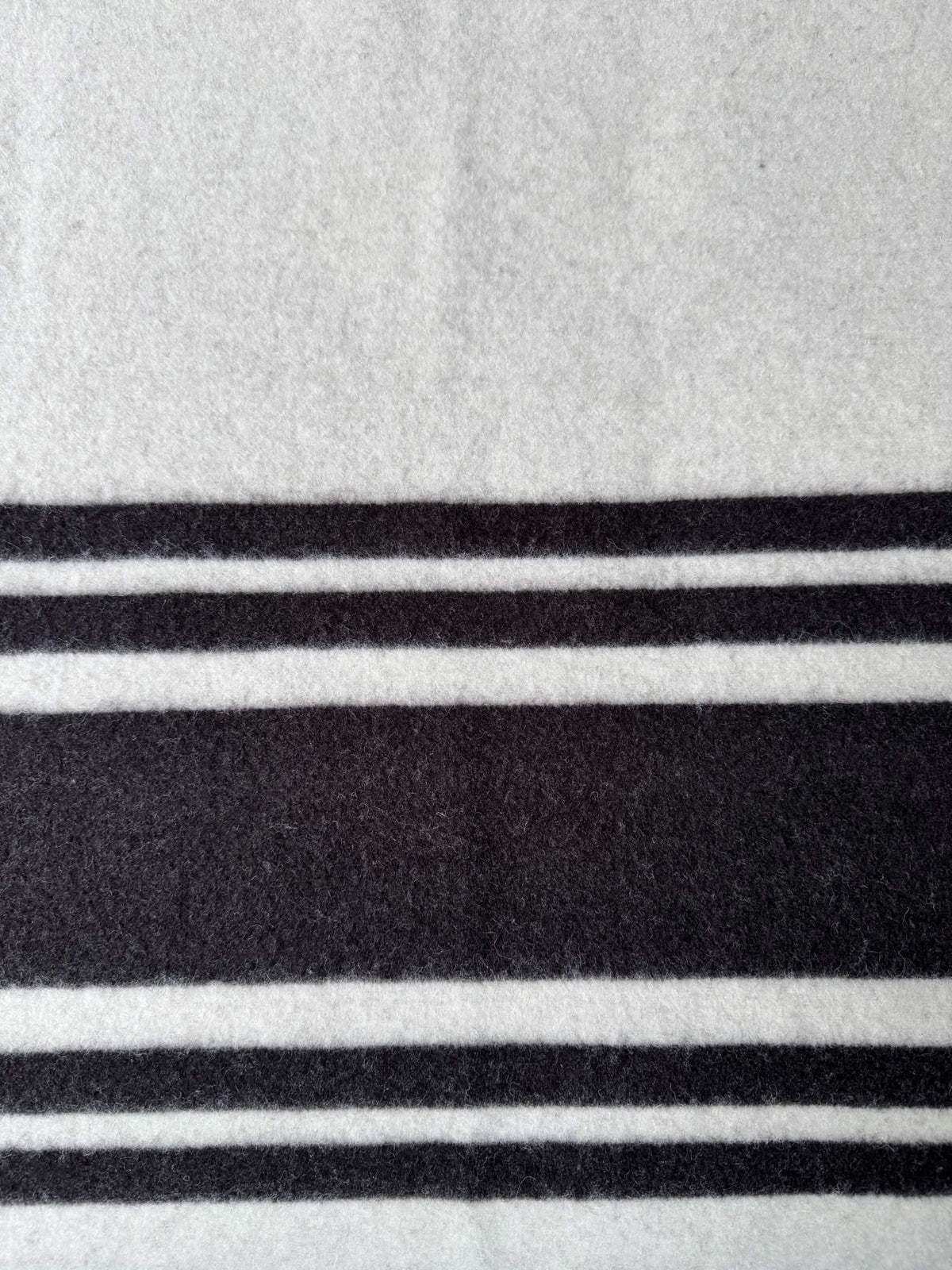 Mongolian Wool Blanket 185x235 Dark Charcoal Brown Stripes | Heavy 3kg Cabin Throw | Autumn Winter Bed Sofa