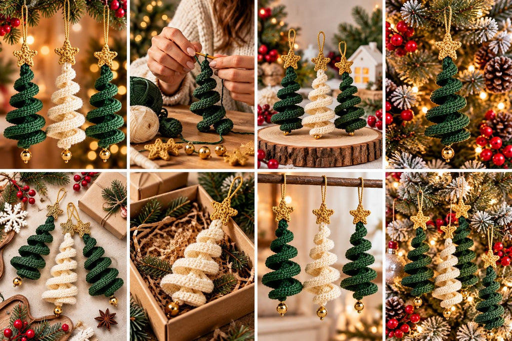 Spiral Crochet Christmas Tree Ornament Pattern (Digital Download)