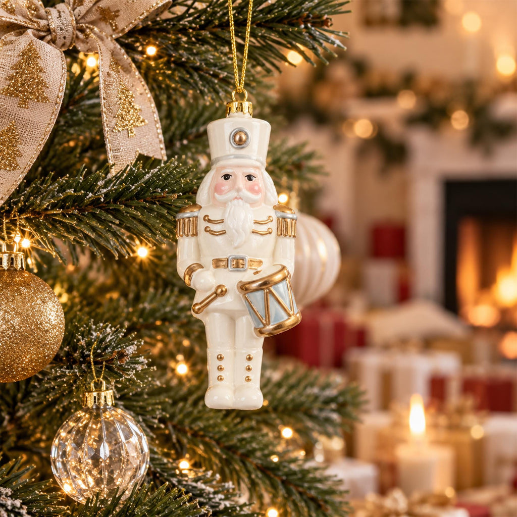 White Christmas Ornament Set, PVC Holiday Tree Decorations, Minimalist Winter Hanging Decor, Snowflake Santa Tree House Gift for Family