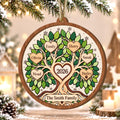 Personalized Family Tree Christmas Ornament, Custom Name Family Keepsake, Gift for Grandparents, 2026 Family Wooden Ornament