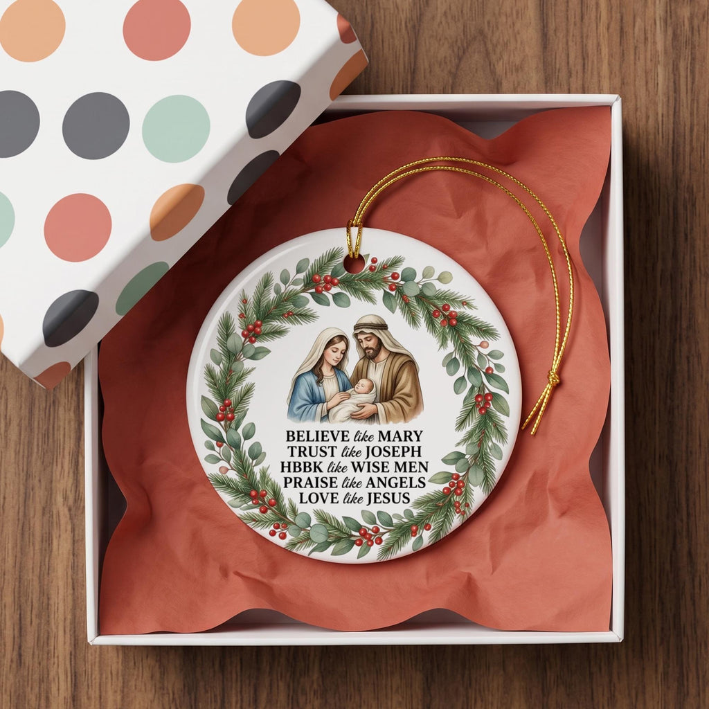 Christian Christmas Ornament, Faith Christmas Ornament, Christian Keepsake Decoration, Religious Holiday Gift, Scripture Inspired Tree Decor