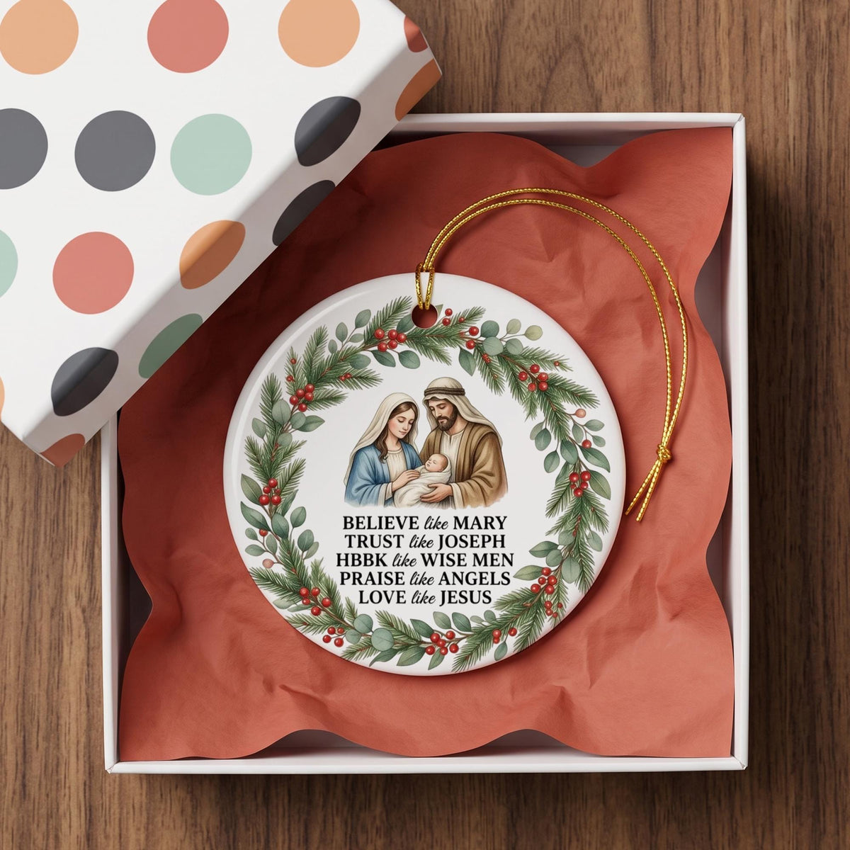 Christian Christmas Ornament, Faith Christmas Ornament, Christian Keepsake Decoration, Religious Holiday Gift, Scripture Inspired Tree Decor