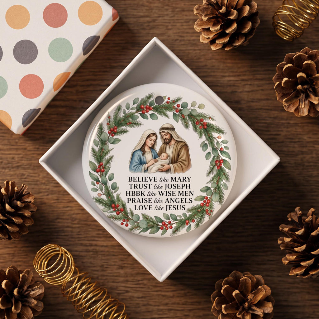 Christian Christmas Ornament, Faith Christmas Ornament, Christian Keepsake Decoration, Religious Holiday Gift, Scripture Inspired Tree Decor