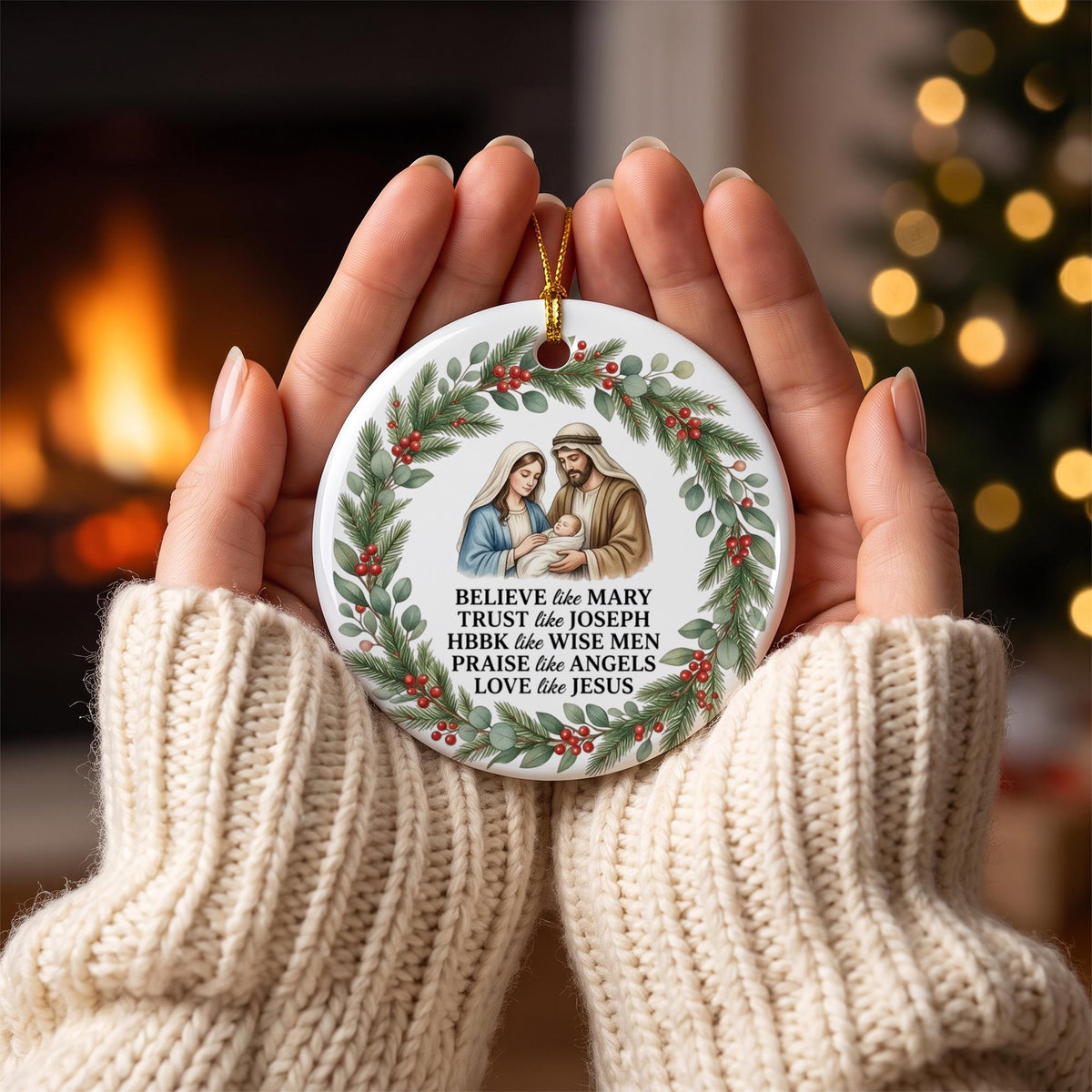Christian Christmas Ornament, Faith Christmas Ornament, Christian Keepsake Decoration, Religious Holiday Gift, Scripture Inspired Tree Decor
