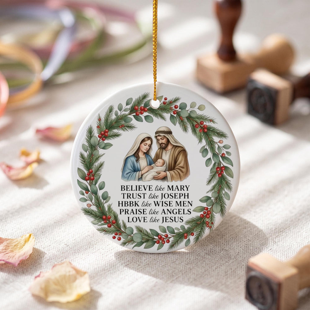 Christian Christmas Ornament, Faith Christmas Ornament, Christian Keepsake Decoration, Religious Holiday Gift, Scripture Inspired Tree Decor