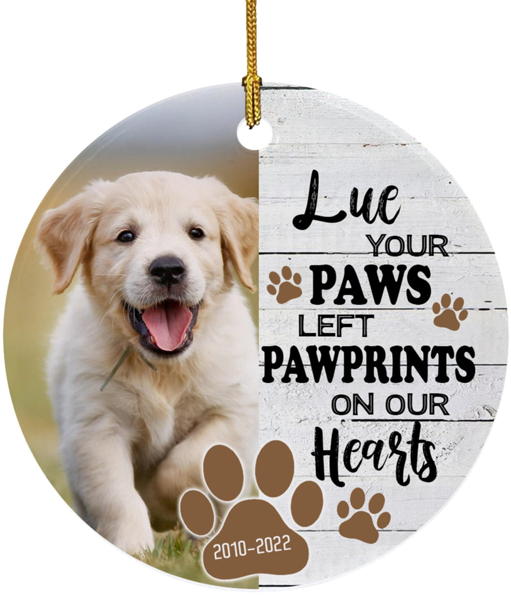 Personalized Dog Cat Memorial Christmas Plastic Ornament, Pet Memorial Gifts, Pet Photo Memorial, Pet Loss Gifts for Christmas Tree Decor