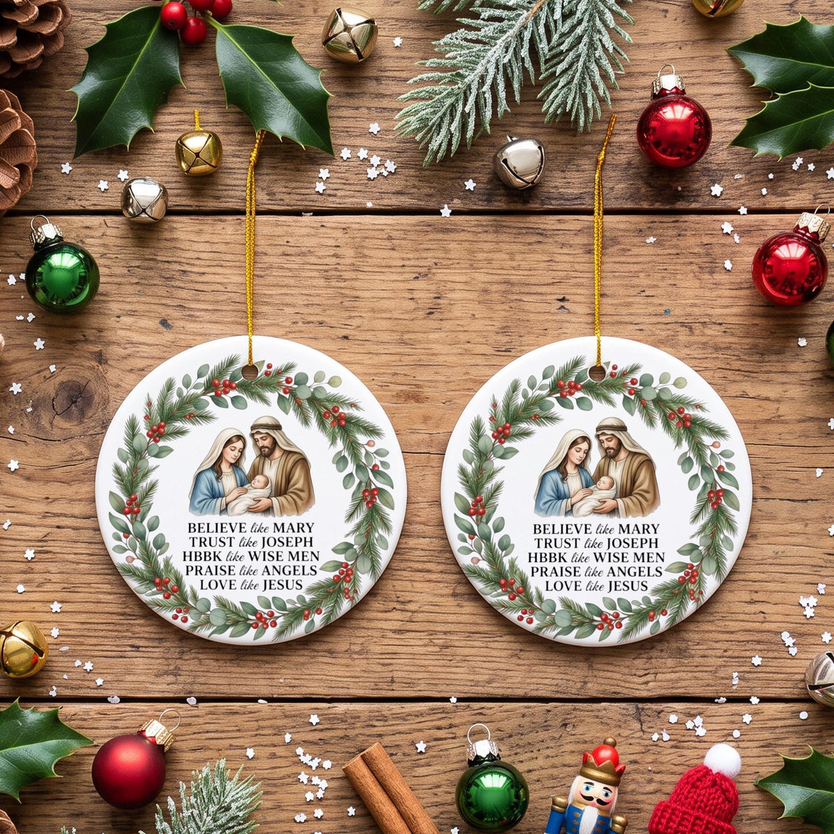 Christian Christmas Ornament, Faith Christmas Ornament, Christian Keepsake Decoration, Religious Holiday Gift, Scripture Inspired Tree Decor