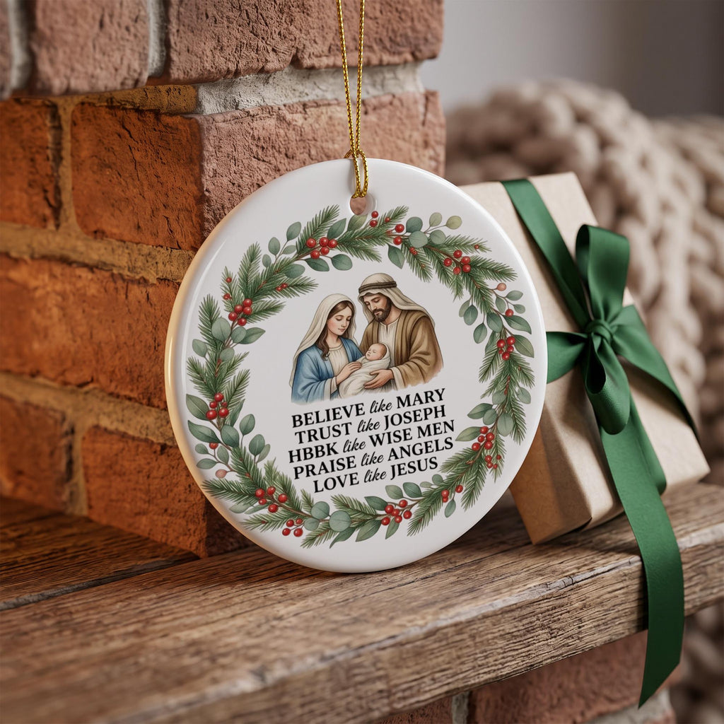 Christian Christmas Ornament, Faith Christmas Ornament, Christian Keepsake Decoration, Religious Holiday Gift, Scripture Inspired Tree Decor