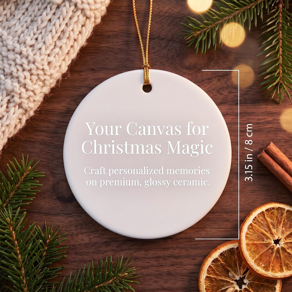 Personalized First Christmas Ornament, Santa and Reindeer Ornament, Custom Name Christmas Gift, Kids Holiday Keepsake, Xmas Tree Decor