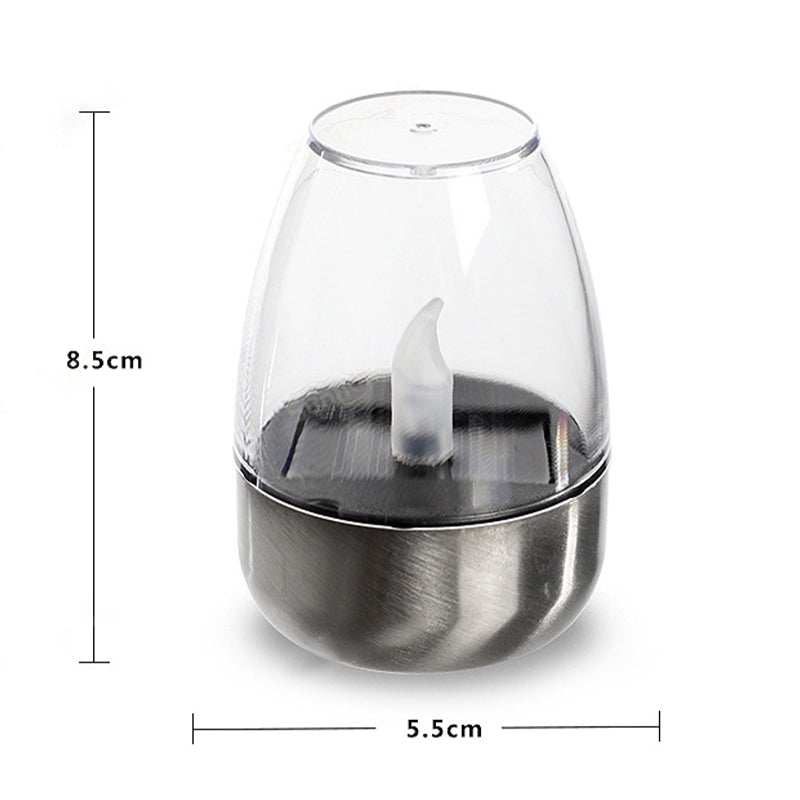 6Pack Solar Power Tea Lights Outdoor Flameless Flicker IP65 Waterproof Table Lamp LED Candles with Dusk to Dawn Sensor for Lantern Garden Camping Party Home Decorations Warm Color