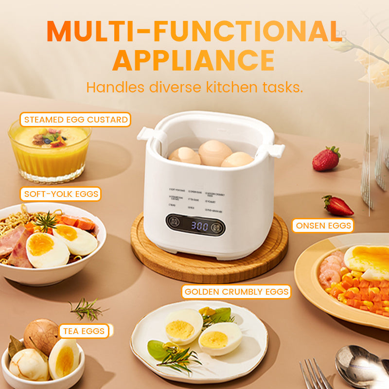 🎁2025 Neues Design🥚✨Mini Multi-Functional Egg Cooker Set with Smart Touch Panel