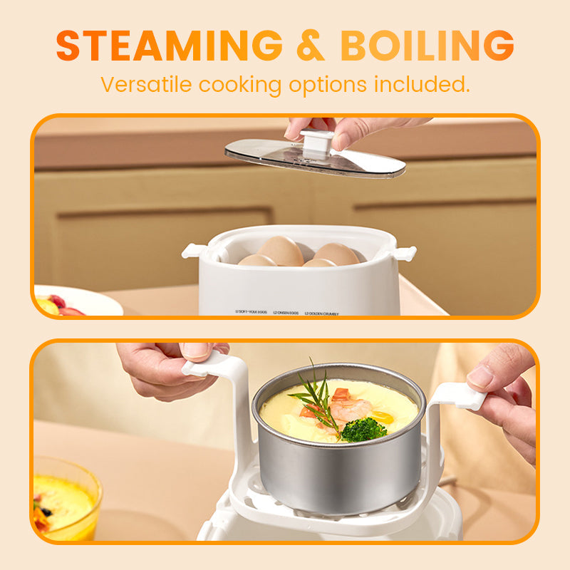 🎁2025 Neues Design🥚✨Mini Multi-Functional Egg Cooker Set with Smart Touch Panel