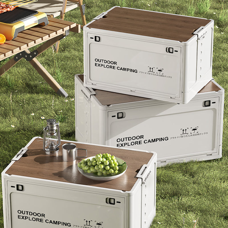 🔥Limited-time 50%off-📦Collapsible Camping Storage Box with Wooden Lid