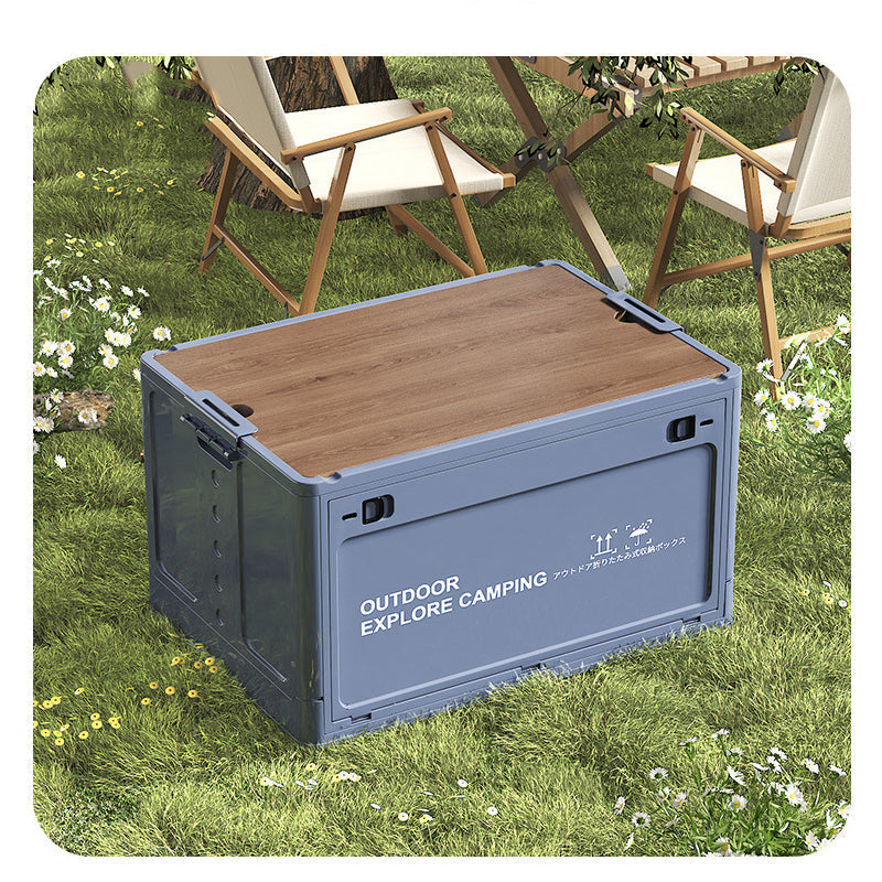 🔥Limited-time 50%off-📦Collapsible Camping Storage Box with Wooden Lid