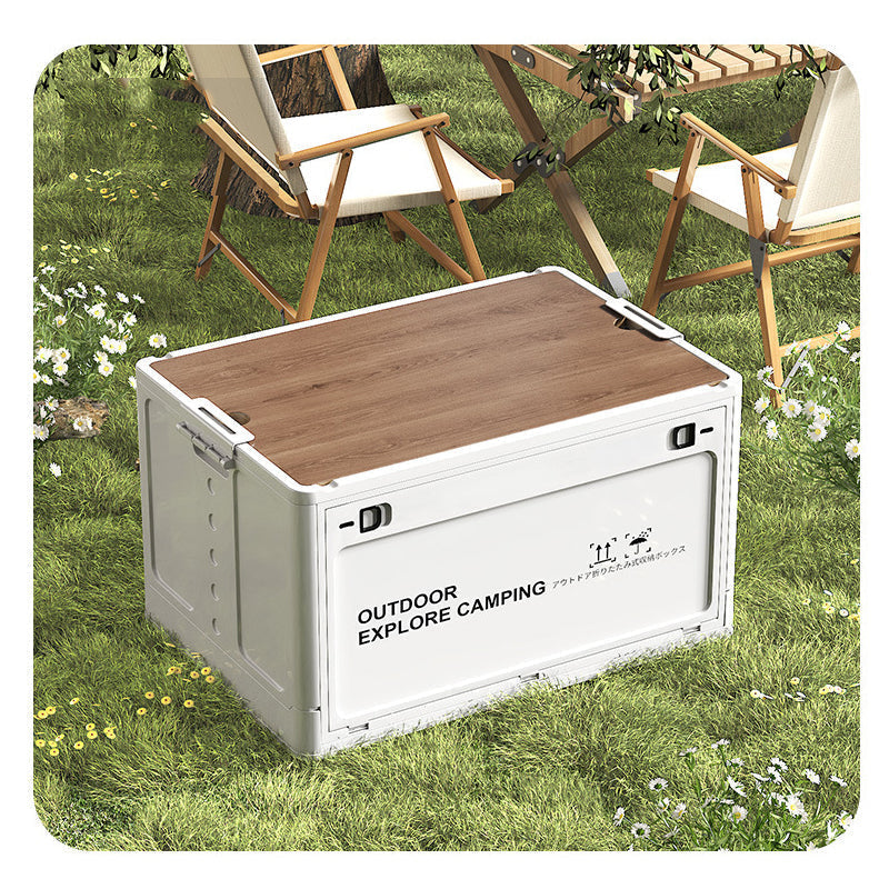 🔥Limited-time 50%off-📦Collapsible Camping Storage Box with Wooden Lid