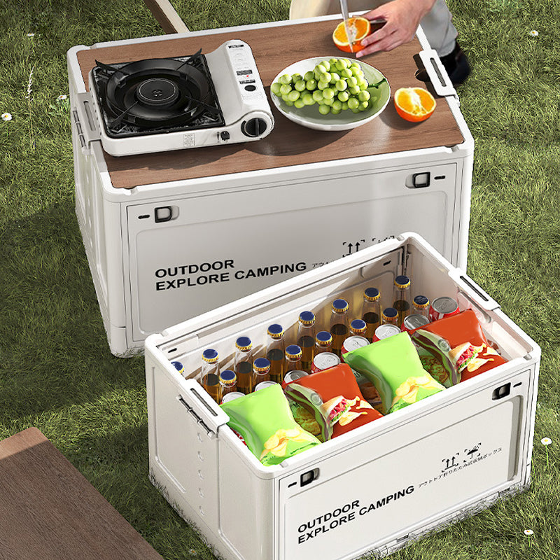 🔥Limited-time 50%off-📦Collapsible Camping Storage Box with Wooden Lid