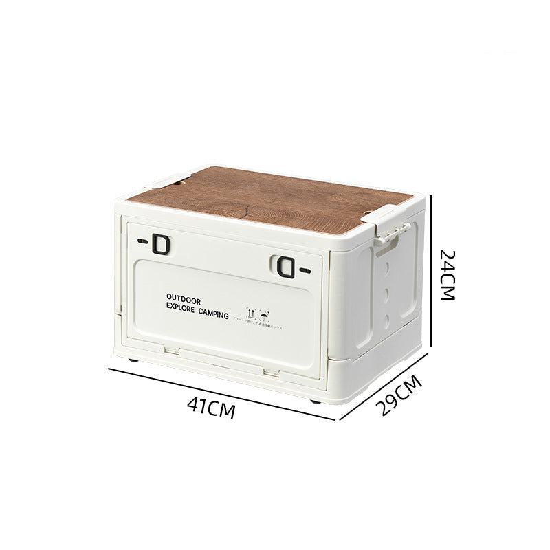 🔥Limited-time 50%off-📦Collapsible Camping Storage Box with Wooden Lid